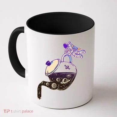 Astronaut Pouring Galaxy Coffee Coffee Coffee Mug