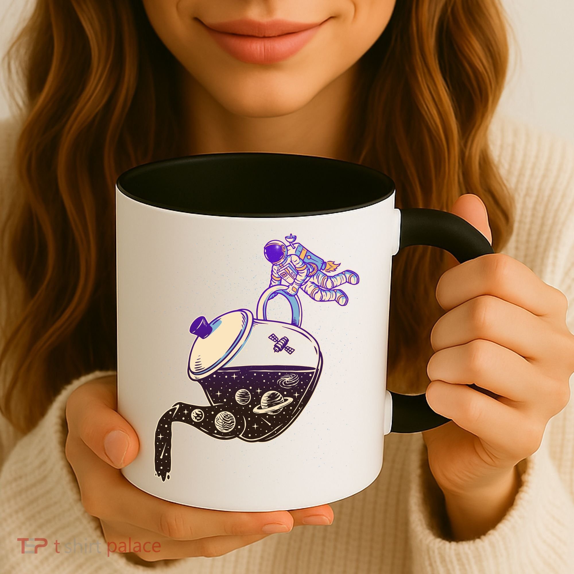 Astronaut Pouring Galaxy Coffee Coffee Coffee Mug