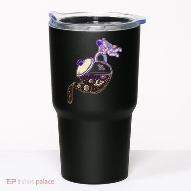 Astronaut Pouring Galaxy Coffee Coffee Tumbler