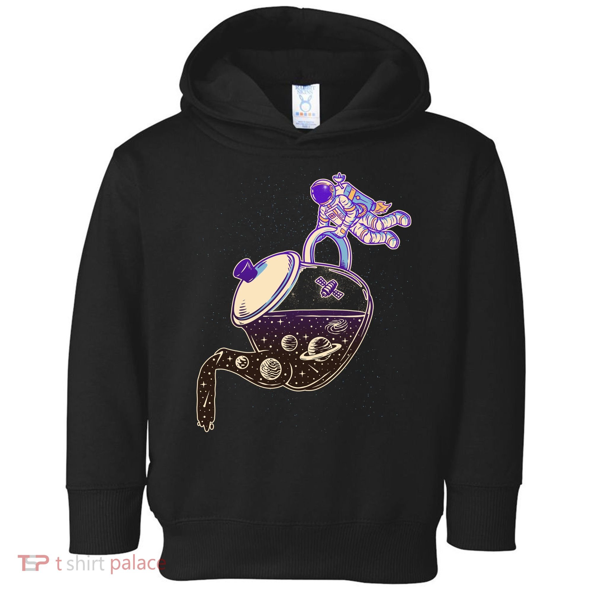Astronaut Pouring Galaxy Coffee Coffee Toddler Hoodie