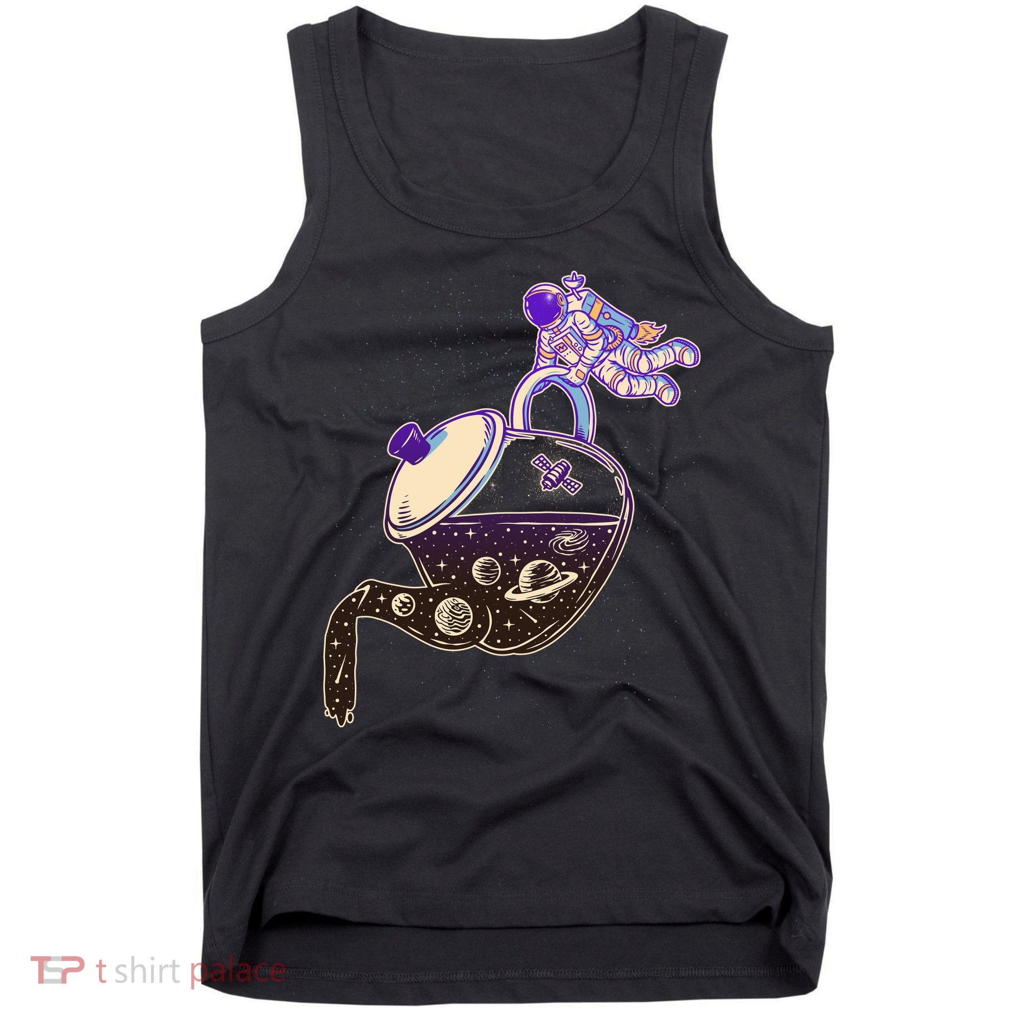 Astronaut Pouring Galaxy Coffee Coffee Tank Top