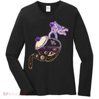 Astronaut Pouring Galaxy Coffee Coffee Women's Long Sleeve Shirt thumb 0