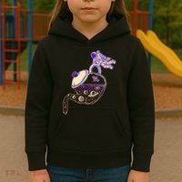 Astronaut Pouring Galaxy Coffee Coffee Kids Hoodie thumb 3