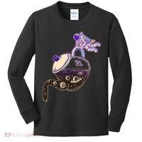 Astronaut Pouring Galaxy Coffee Coffee Kids Long Sleeve Shirt thumb 0