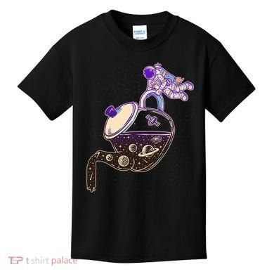 Astronaut Pouring Galaxy Coffee Coffee Kids T-Shirt
