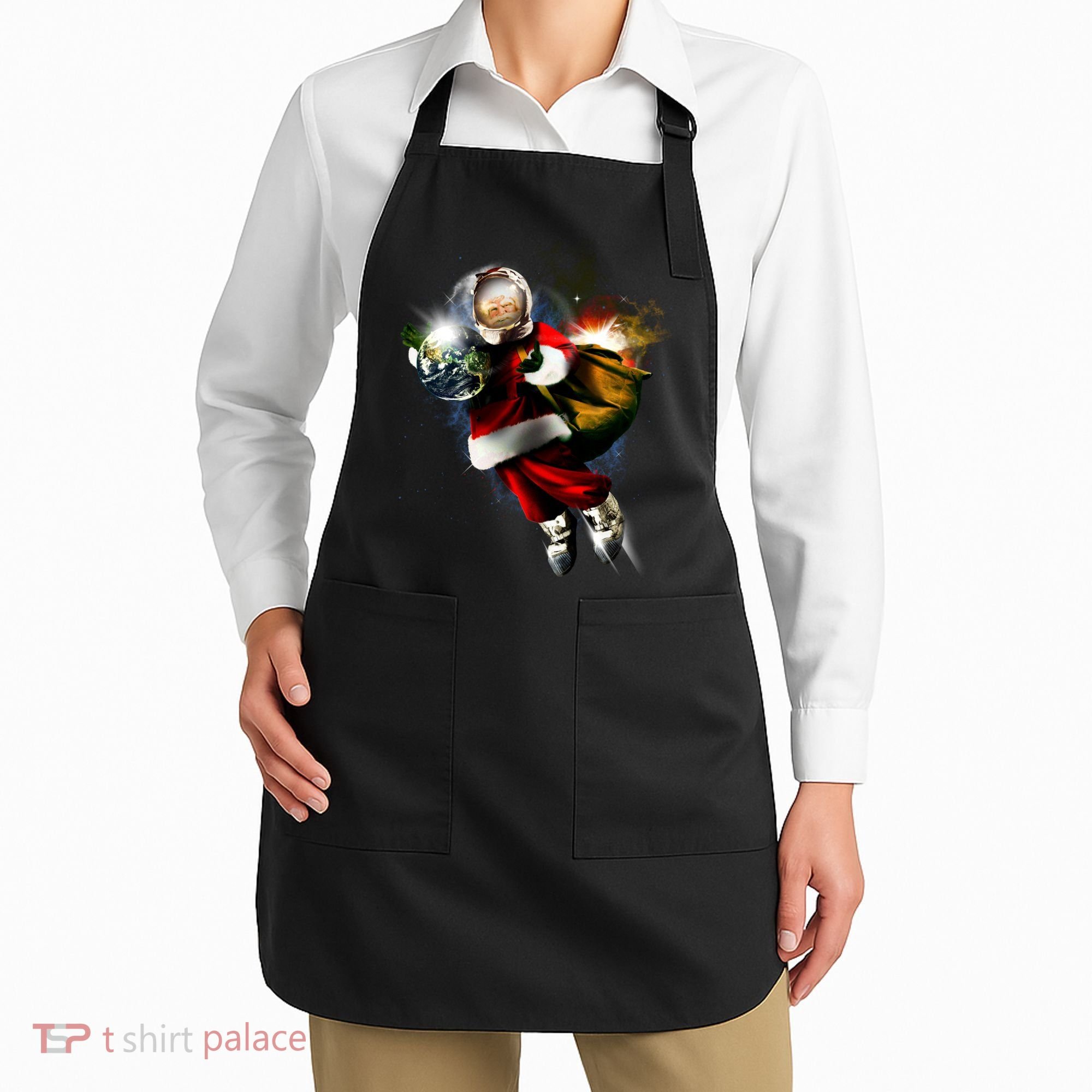 Astronaut Santa Claus In Space Apron