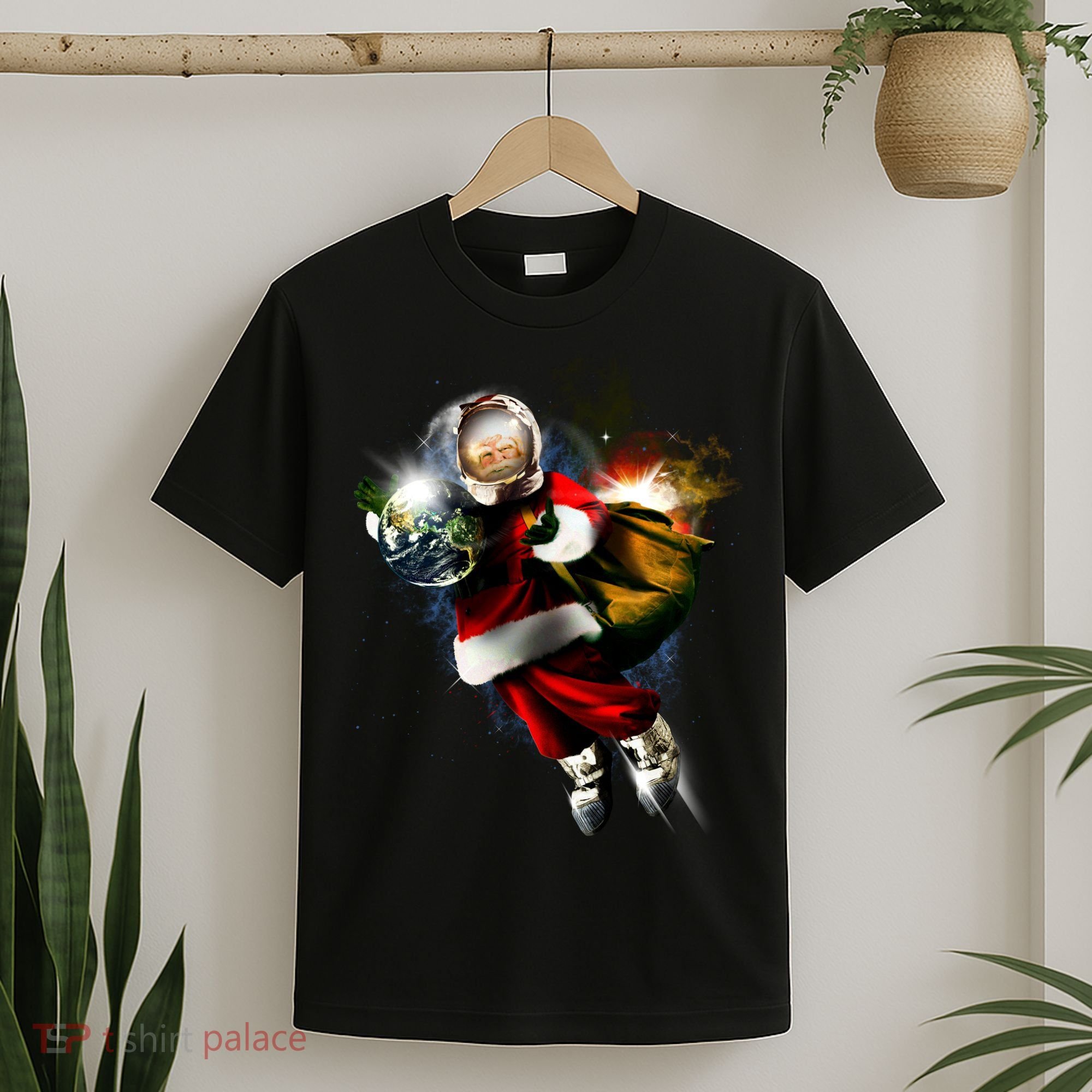Astronaut Santa Claus In Space T-Shirt