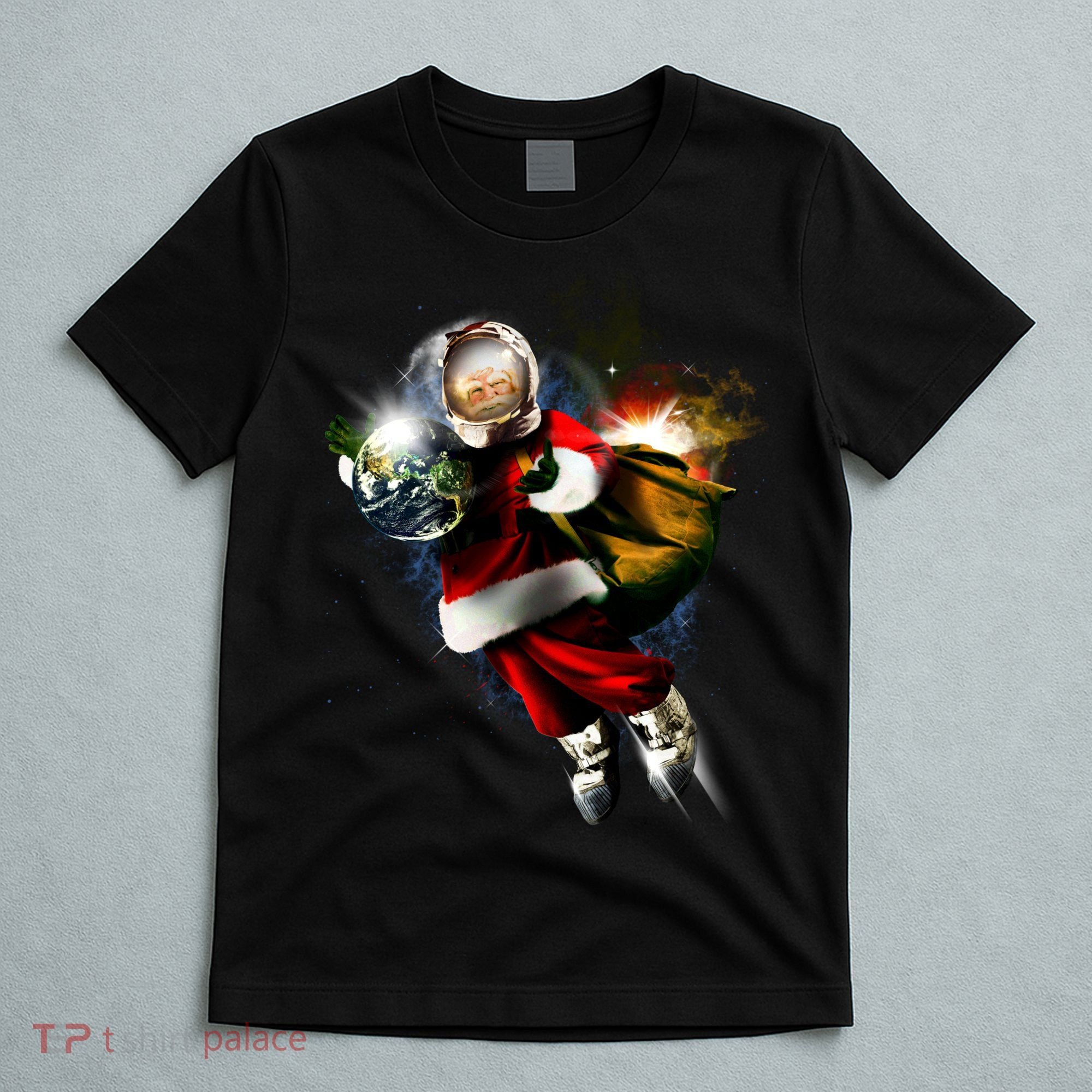 Astronaut Santa Claus In Space T-Shirt
