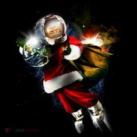 Astronaut Santa Claus In Space Button thumb 1