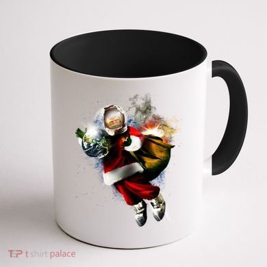 Astronaut Santa Claus In Space Coffee Mug back