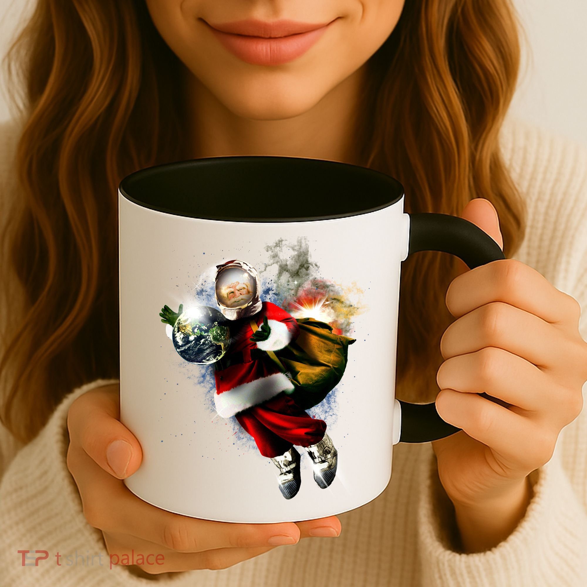 Astronaut Santa Claus In Space Coffee Mug