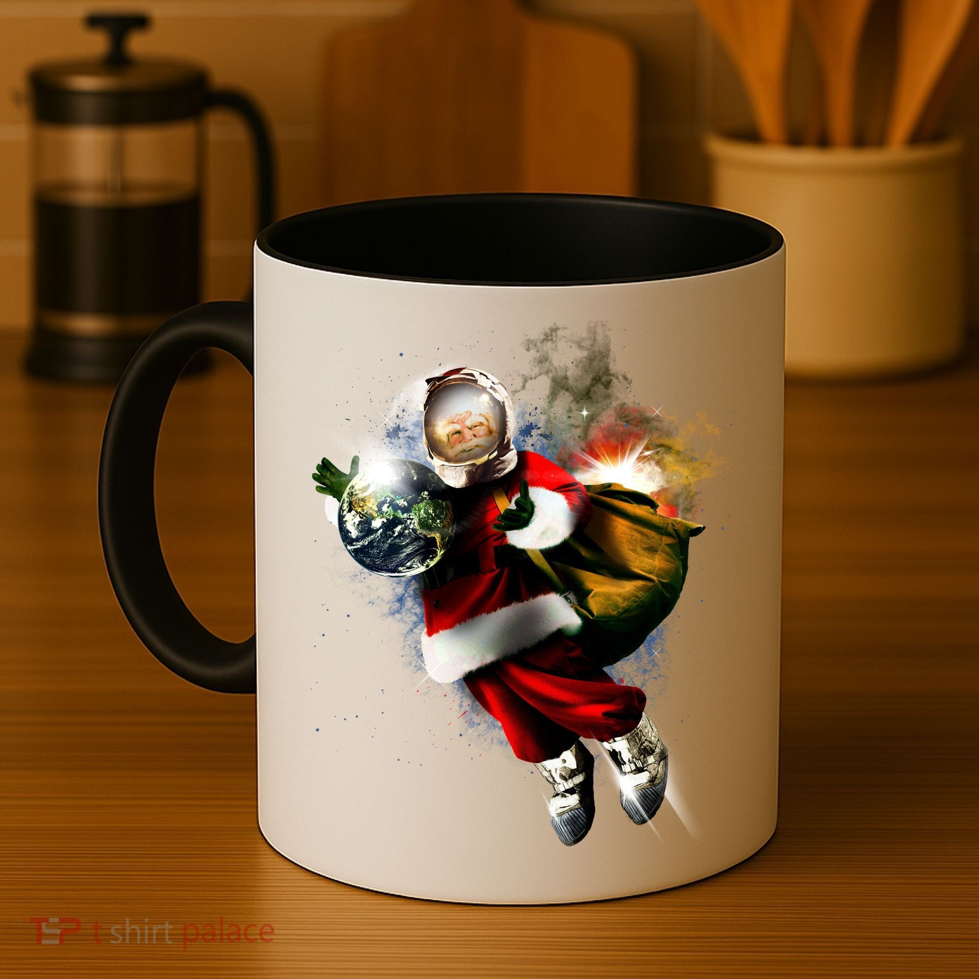 Astronaut Santa Claus In Space Coffee Mug