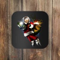 Astronaut Santa Claus In Space Coaster thumb 0