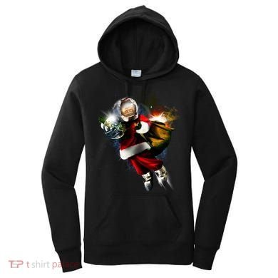 Astronaut Santa Claus In Space Women's Hoodie
