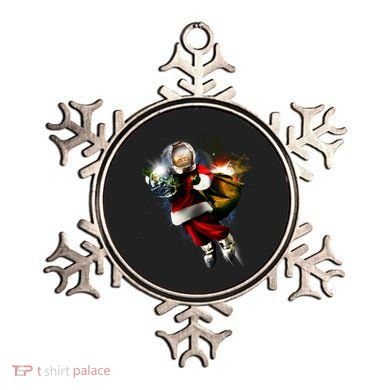 Astronaut Santa Claus In Space Ornament