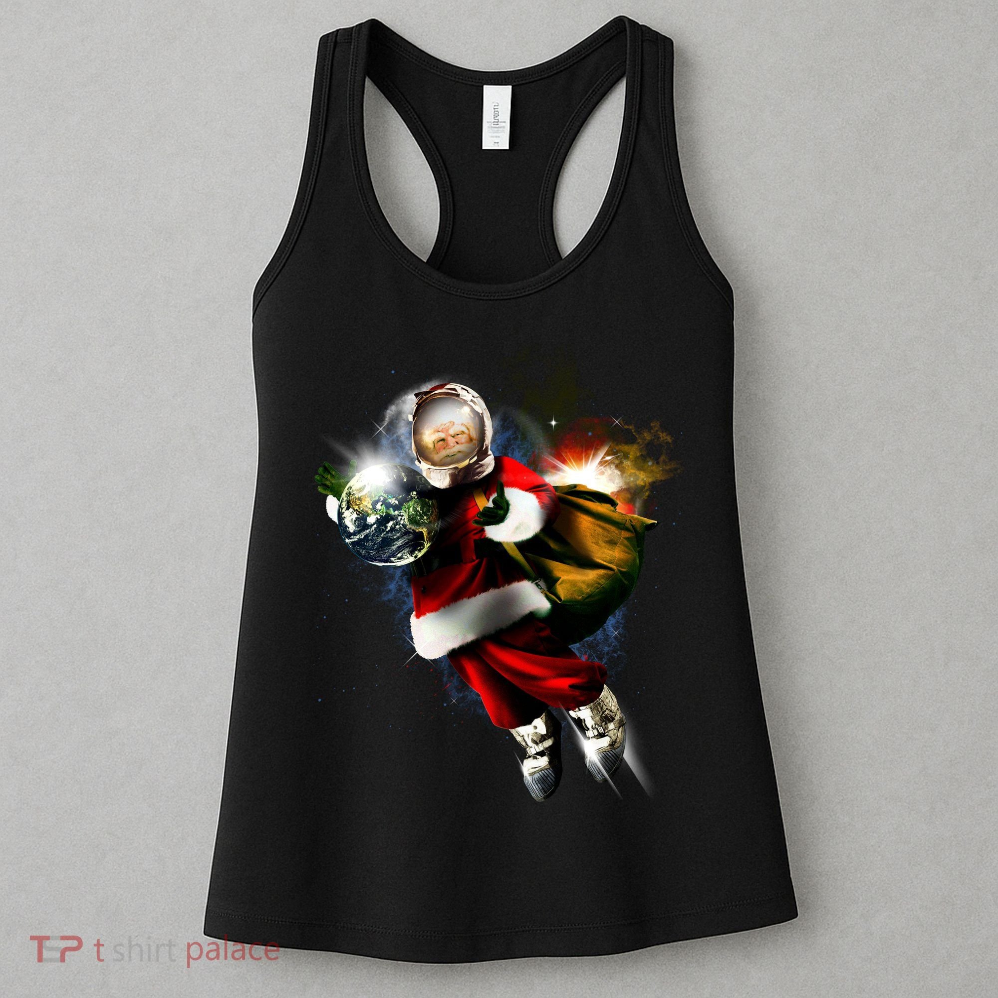 Astronaut Santa Claus In Space Women's Tank Top