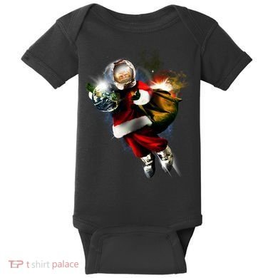 Astronaut Santa Claus In Space Baby Bodysuit