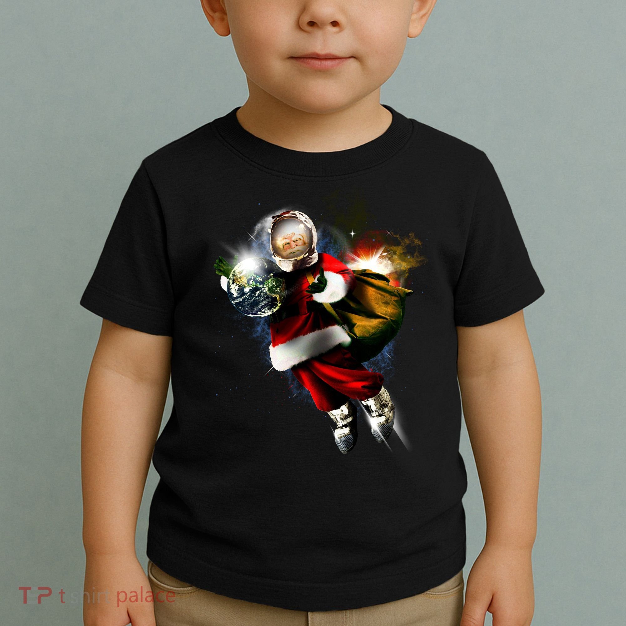 Astronaut Santa Claus In Space Toddler T-Shirt