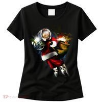 Astronaut Santa Claus In Space Women's T-Shirt thumb 0