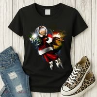 Astronaut Santa Claus In Space Women's T-Shirt thumb 3