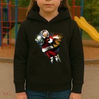 Astronaut Santa Claus In Space Kids Hoodie thumb 3