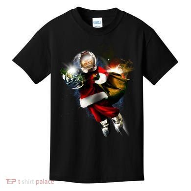 Astronaut Santa Claus In Space Kids T-Shirt