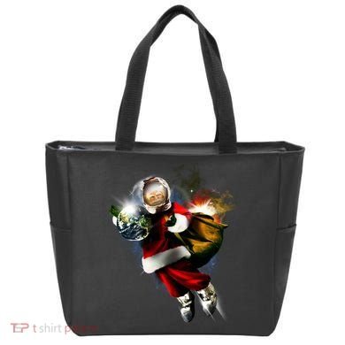 Astronaut Santa Claus In Space Tote Bag