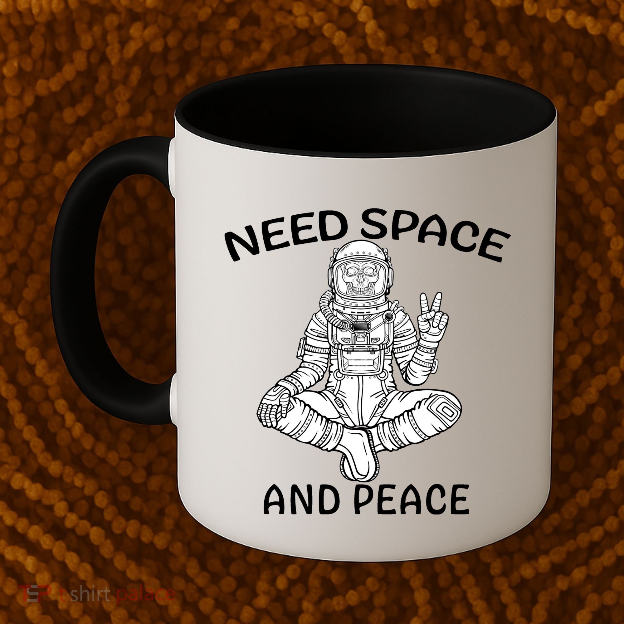 Astronaut Skeleton Need Space And Peace Coffee Mug
