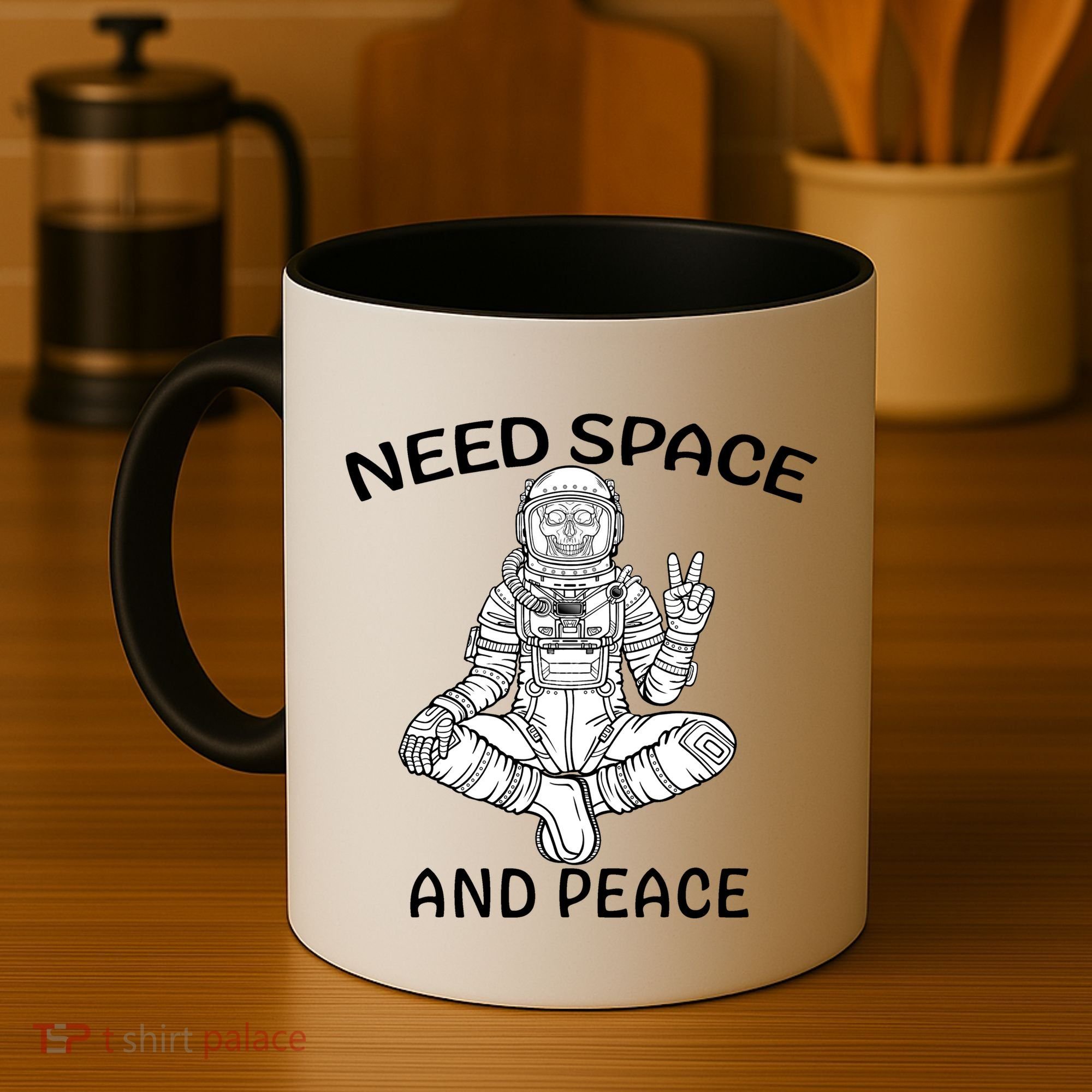 Astronaut Skeleton Need Space And Peace Coffee Mug