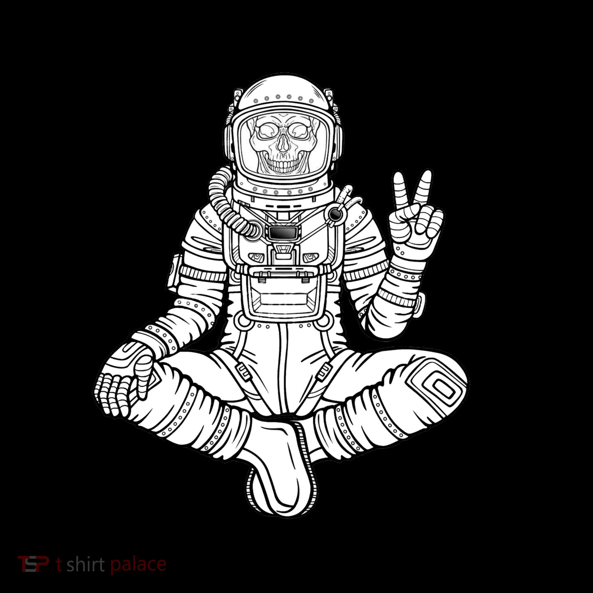 Astronaut Skeleton Need Space And Peace Coffee Mug