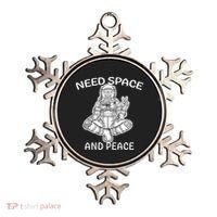 Astronaut Skeleton Need Space And Peace Ornament thumb 0