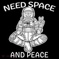 Astronaut Skeleton Need Space And Peace Ornament thumb 1