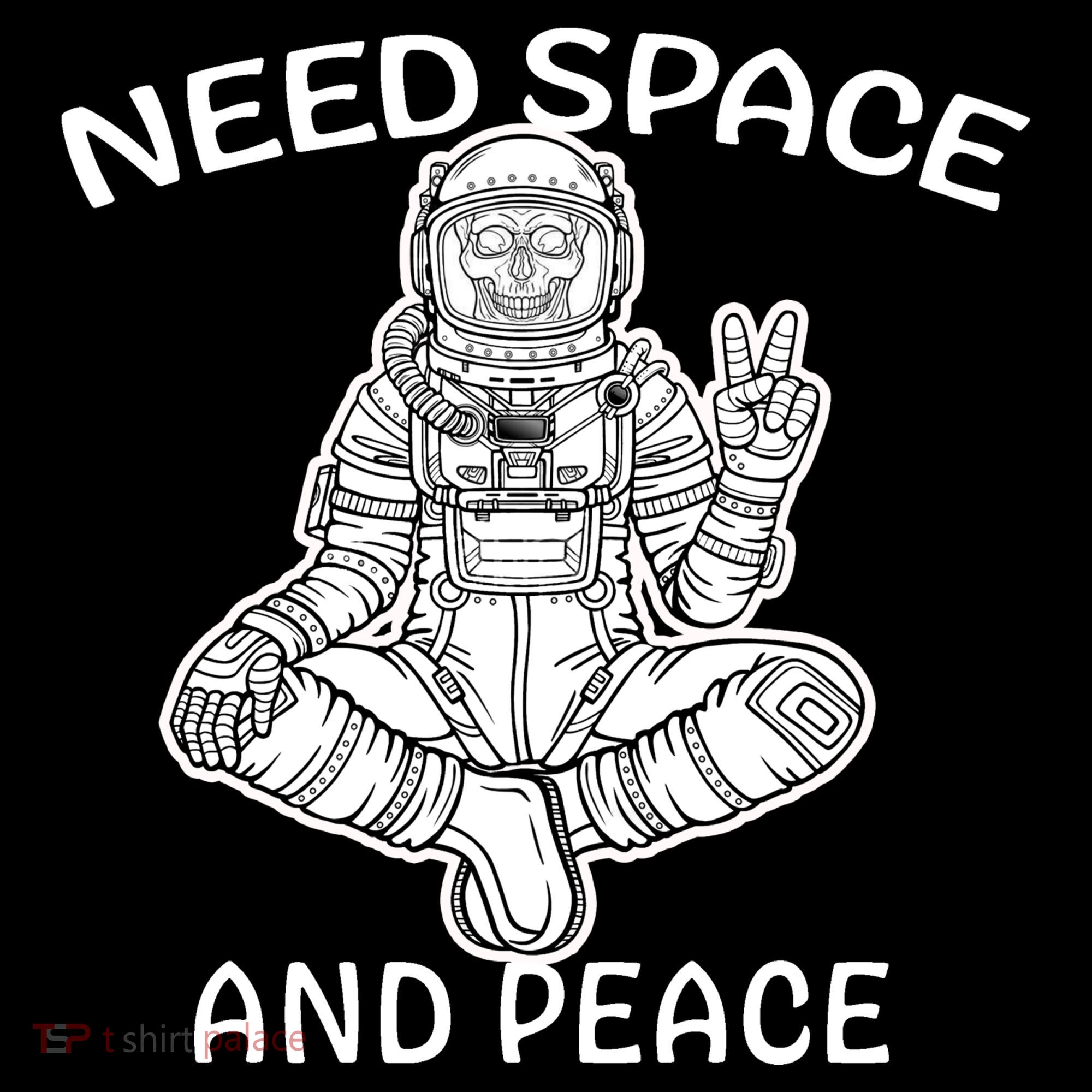 Astronaut Skeleton Need Space And Peace Ornament
