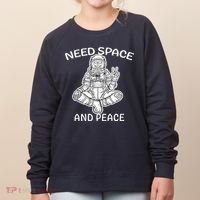 Astronaut Skeleton Need Space And Peace Women's Sweatshirt thumb 0
