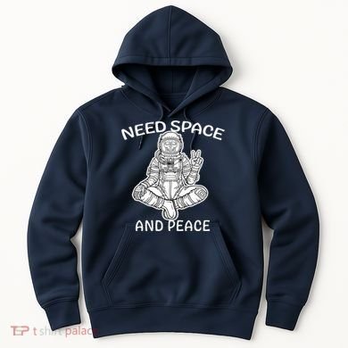 Astronaut Skeleton Need Space And Peace Hoodie