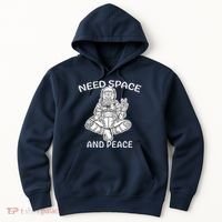 Astronaut Skeleton Need Space And Peace Hoodie thumb 0