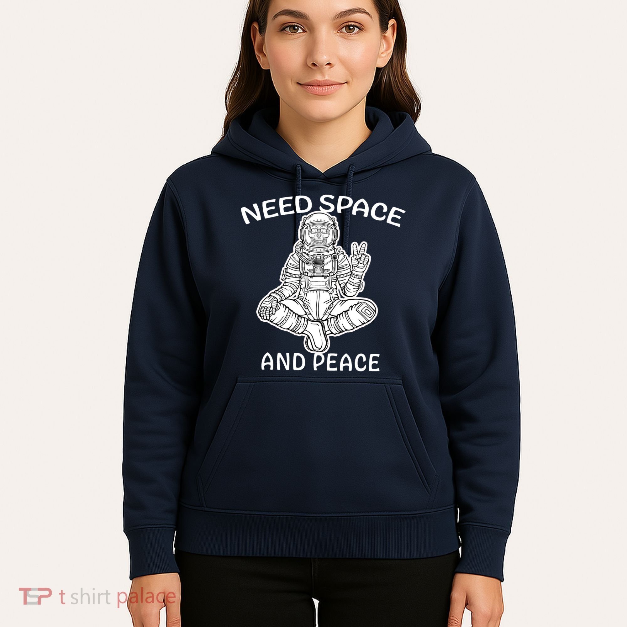 Astronaut Skeleton Need Space And Peace Hoodie