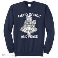 Astronaut Skeleton Need Space And Peace Sweatshirt thumb 0