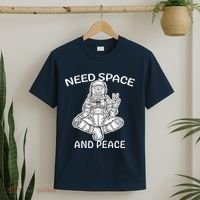 Astronaut Skeleton Need Space And Peace T-Shirt thumb 2