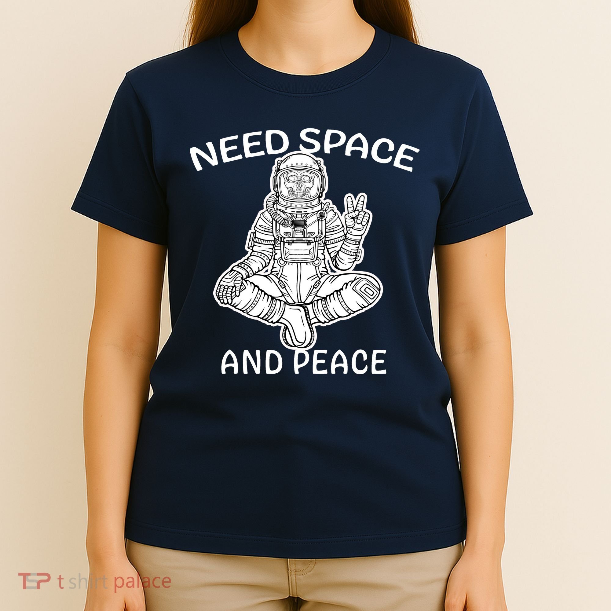 Astronaut Skeleton Need Space And Peace T-Shirt