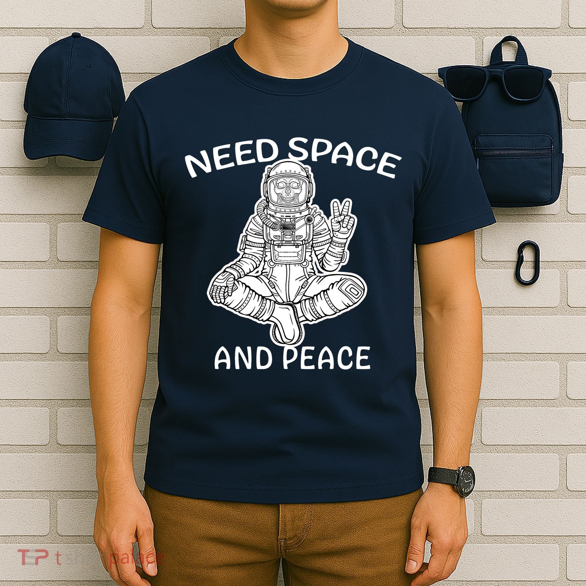 Astronaut Skeleton Need Space And Peace T-Shirt