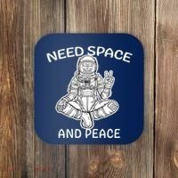 Astronaut Skeleton Need Space And Peace Coaster thumb 0