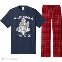 Astronaut Skeleton Need Space And Peace Pajama Set thumb 0