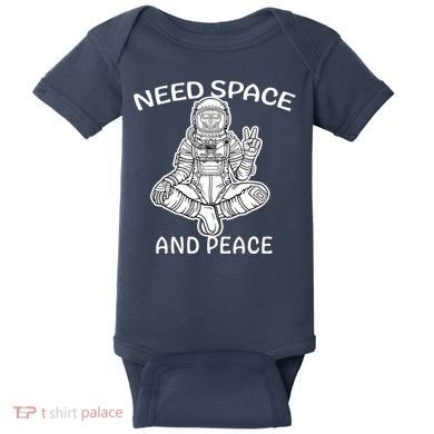 Astronaut Skeleton Need Space And Peace Baby Bodysuit
