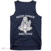 Astronaut Skeleton Need Space And Peace Tank Top thumb 0
