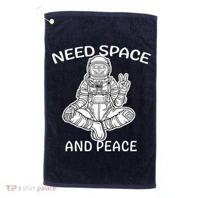 Astronaut Skeleton Need Space And Peace Golf Towel
