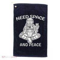 Astronaut Skeleton Need Space And Peace Golf Towel thumb 0
