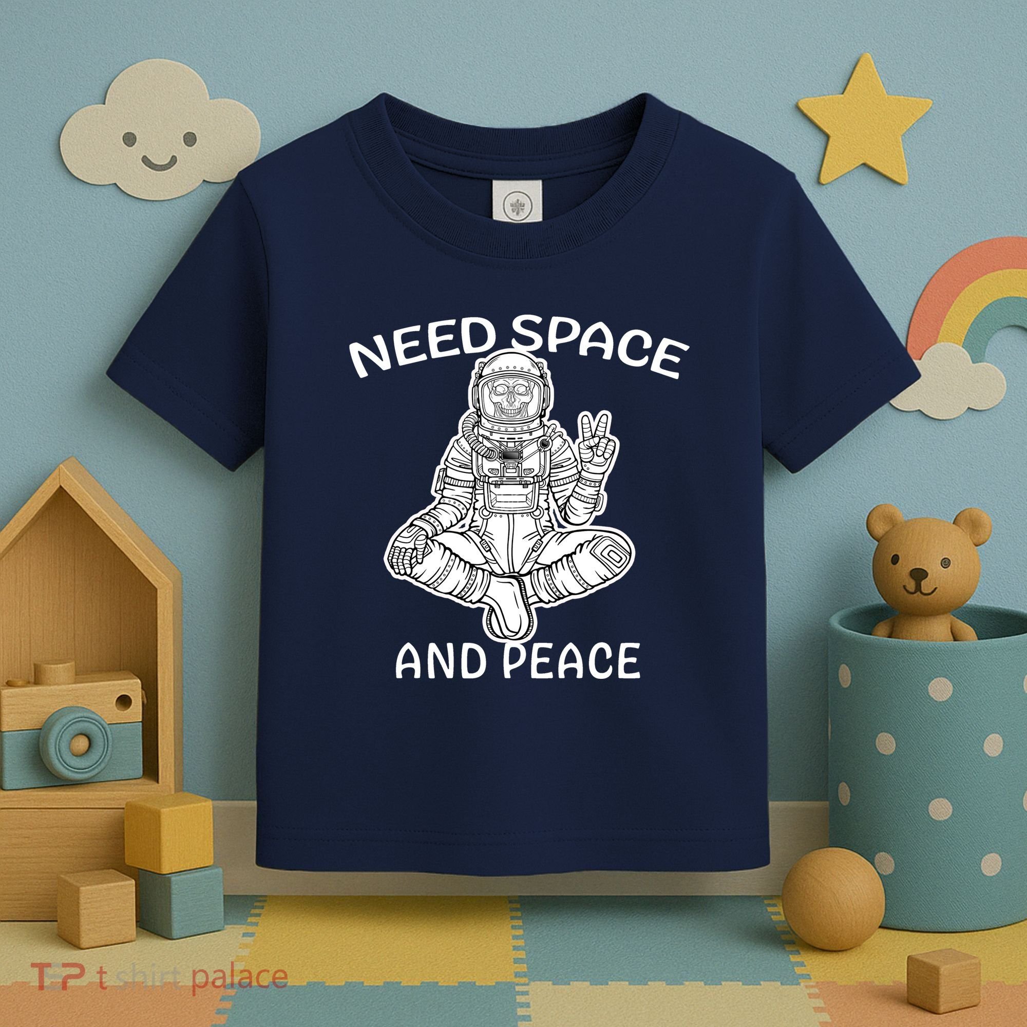 Astronaut Skeleton Need Space And Peace Toddler T-Shirt