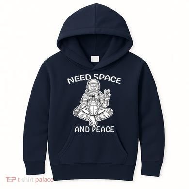 Astronaut Skeleton Need Space And Peace Kids Hoodie