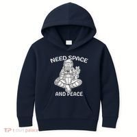 Astronaut Skeleton Need Space And Peace Kids Hoodie thumb 0